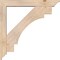 Ekena Millwork Merced Traditional Smooth Bracket w/ Offset Brace, Douglas Fir, 5 1/2"W x 34"D x 34"H BKT0604X34X34MRC01SDF - alternate 3